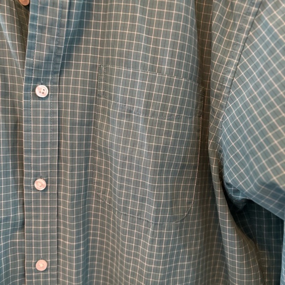 Eddie Bauer Men’s Size TXL Long Sleeve Button Down Wrinkle Free Relaxed. Teal. - Picture 5 of 6